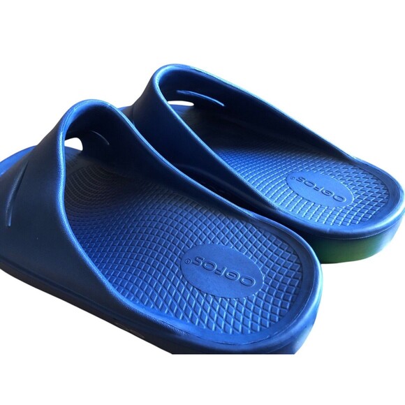 Oofos Ooahh Recovery Sandal Size M7 W9 Unisex Slide Navy Blue Light Comfy Shoe - Picture 7 of 12